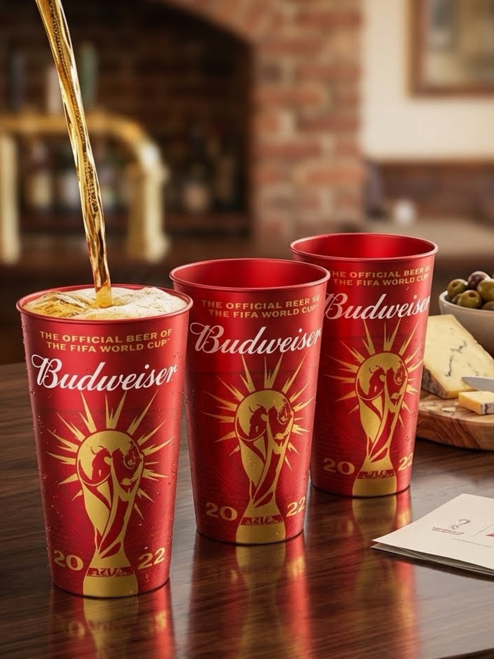 Budweiser 2022 FIFA World Cup Qatar Aluminum Tumbler Set of 3